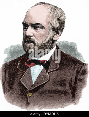 Count Edoardo de Launay. L'ambassadeur italien de Berlin, 1867-1892. La gravure. 19e siècle. De couleur. Banque D'Images