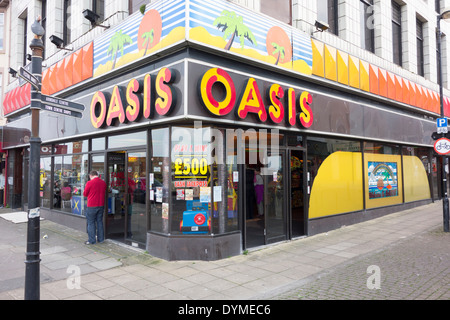 Oasis de jeux électroniques dans la baie de Morecambe Banque D'Images