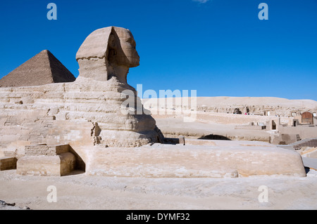 Le Sphinx de Gizeh. Vue du côté droit. Banque D'Images