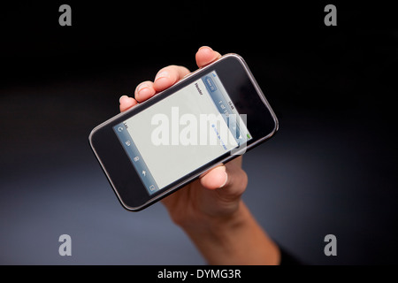 Apple iPhone 3GS avec les nouveaux e-écran Banque D'Images