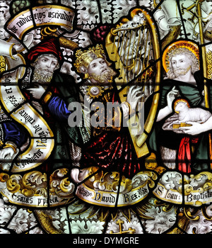 Des trois premiers chiffres de Judée représenté par Charles E. Kempe dans l'Église de Tous les Saints, ville de York, au Royaume-Uni. Banque D'Images