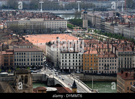 La ville de Lyon, France. Banque D'Images