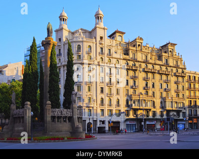 Placa de Mossen Jacint Verdaguer à Barcelone, Catalogne, Espagne Banque D'Images