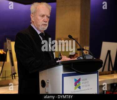 Toronto, Canada. 22 avril 2014. Bill Marshall, fondateur de TIFF, parle aux médias Lancement du Festival du film intégré Niagara (NIFF) qui fera ses débuts ce 19 au 22 juin 2014, dans la région de Niagara - St. Catharines. (Dominic Chan/EXImages/Alamy Live News) Banque D'Images