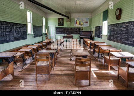 Classe à l'école, Fort Steele Heritage Town, East Kootenay, Colombie-Britannique, Canada Banque D'Images