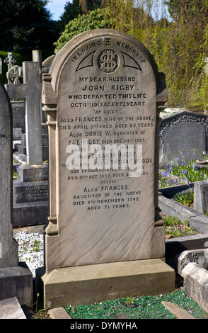 Tombe d'Eleanor Rigby à Liverpool. Banque D'Images