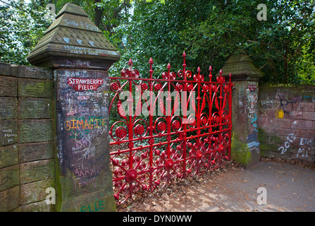 Champ de Fraises à Liverpool. Champ de Fraises a été immortalisée dans La chanson des Beatles ''Strawberry Fields Forever'. Banque D'Images