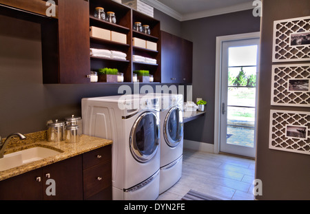 Salle de lavage de luxe en cher accueil à Windermere, Floride Banque D'Images