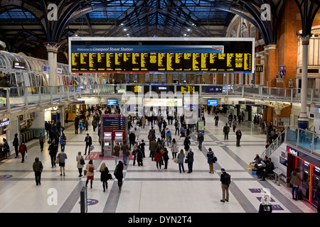 La gare de Liverpool Street. Londres. Banque D'Images