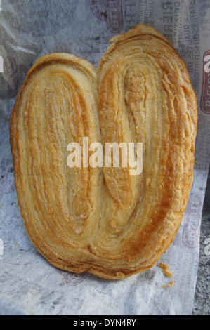 La pâtisserie française à oreilles d'éléphant (palmier) Banque D'Images