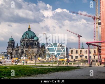 Site de construction dans le centre de Berlin, Allemagne Banque D'Images