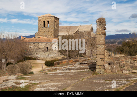 Monastère bénédictin de Sant Pere de Casserres en Catalogne. Banque D'Images