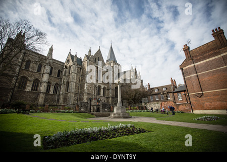 La Cathédrale de Rochester à Rochester Kent UK Banque D'Images