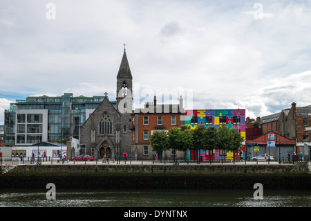 L'Irlande, Dublin, palais et église de City quay Banque D'Images