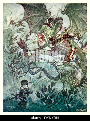 Charles James Folkard (1878-1963) illustration, Lewis Carroll, 'Songs d'Alice au Pays des merveilles et des dans de l'autre côté