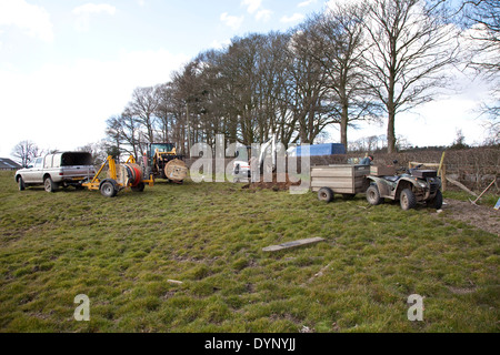 B4RN haut débit fibre communautaire rural schéma dans la vallée de la Lune Lancashire Banque D'Images