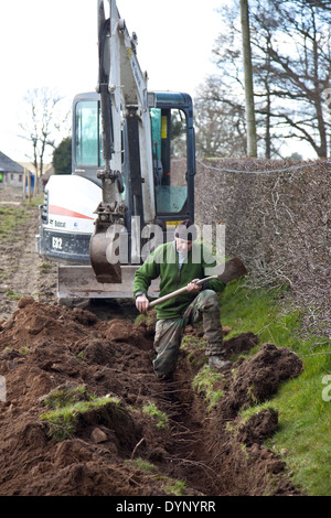 B4RN haut débit fibre communautaire rural schéma dans la vallée de la Lune Lancashire Banque D'Images