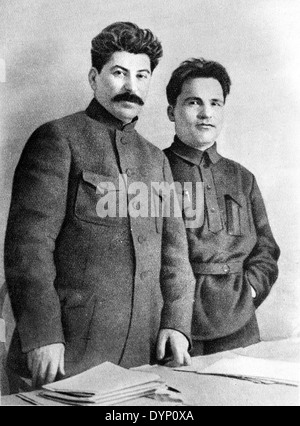Joseph Staline (1878-1953), chef de l'Union soviétique et Sergueï Kirov Banque D'Images