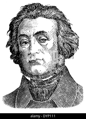 Adam Mickiewicz (1798-1855), poète national polonais, dramaturge, essayiste, journaliste, traducteur, militant politique Banque D'Images