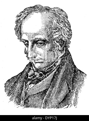 William Wordsworth (1770-1850), poète romantique anglais, illustration de l'Encyclopédie Soviétique, 1929 Banque D'Images