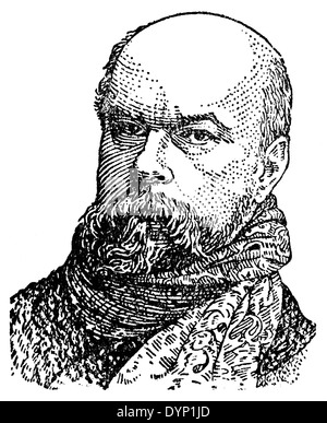 Paul Verlaine (1844-1896), poète français, illustration de l'Encyclopédie Soviétique, 1928 Banque D'Images