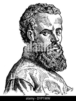 Andreas Vesalius (1514-1564), médecin, anatomiste, Brabantian, illustration de l'Encyclopédie Soviétique, 1928 Banque D'Images