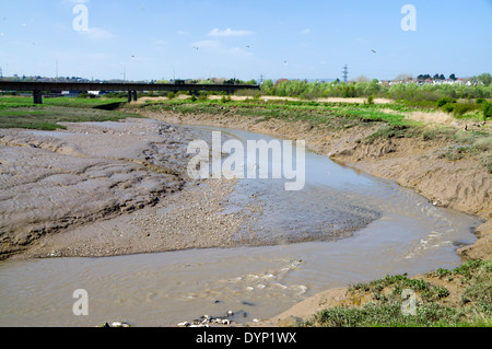 Estuaire de River Rhymney, Cardiff, Pays de Galles, Royaume-Uni. Banque D'Images