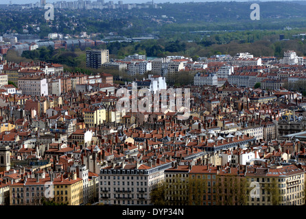 La ville de Lyon, France. Banque D'Images