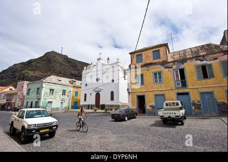 Ribeira Grande - un règlement sur la côte nord de l'île de Santo Antao dans l'archipel de Cabo Verde à l'ouest de l'Afrique. Banque D'Images