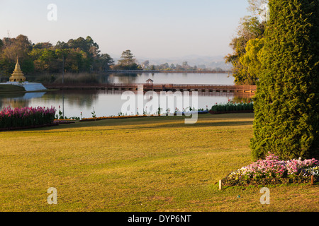 Paysage d'après-midi du National Kandawgyi Botanical Gardens à pyin u lwin, Myanmar Banque D'Images