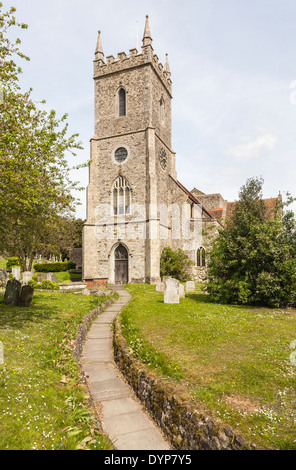 Église St Leonard's dans la ville de Cinque Port Hythe, dans le Kent contient un ossuaire