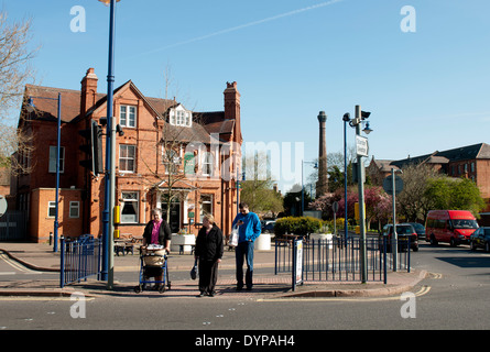 Le centre-ville de Sandiacre au Derby Road, Derbyshire, Angleterre, RU Banque D'Images