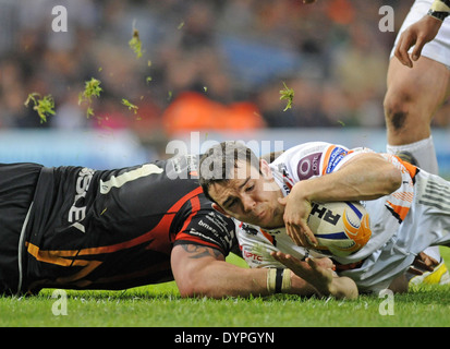 Rabodirect Pro 12 - Jour du Jugement au Millennium Stadium de Cardiff - Ospreys v Dragons rugby. Banque D'Images