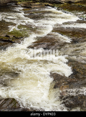 RAPIDS BLANCS DE L'EAU À LA LINN DE DEE PRÈS DE BRAEMAR ABERDEENSHIRE ECOSSE Banque D'Images