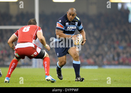 Rabodirect Pro 12 - Jour du Jugement au Millennium Stadium de Cardiff - Llanelli Scarlets v Cardiff Blues Rugby. Banque D'Images