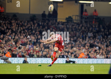 Rabodirect Pro 12 - Jour du Jugement au Millennium Stadium de Cardiff - Llanelli Scarlets v Cardiff Blues Rugby. Banque D'Images