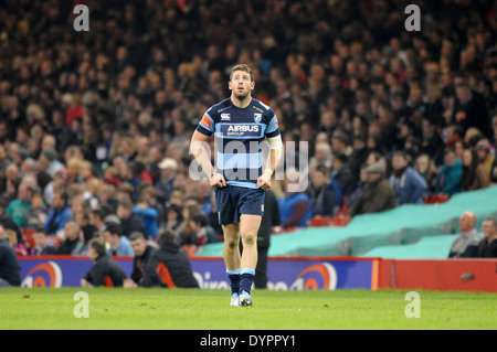 Rabodirect Pro 12 - Jour du Jugement au Millennium Stadium de Cardiff - Llanelli Scarlets v Cardiff Blues Rugby. Banque D'Images