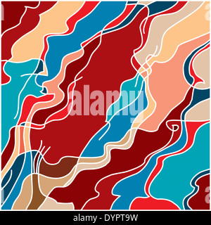 Modèle boucles décoratives persan Banque D'Images