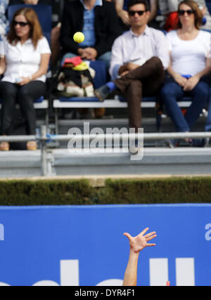 Barcelone, Espagne. Apr 24, 2014. Espagne-BARCELONE -24 avril : correspondance entre Giraldo et D. Thiem, pour le 1/8 de finale de l'Open de Barcelone Banc Sabadell, 62 Trofeo Conde de Godo, joué au tennis RC Barcelone le 24 avril 2014, photo. Joan Valls/Urbanandsport Nurphoto/crédit : Joan Valls/NurPhoto ZUMAPRESS.com/Alamy/Live News Banque D'Images