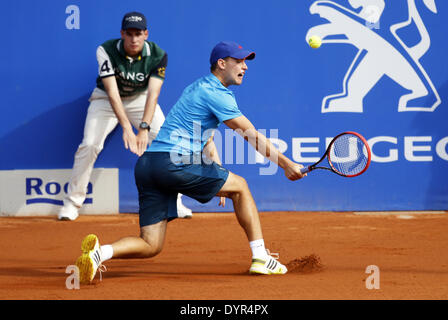 Barcelone, Espagne. Apr 24, 2014. Espagne-BARCELONE -24 avril : Thiem dans le match entre Giraldo et D. Thiem, pour le 1/8 de finale de l'Open de Barcelone Banc Sabadell, 62 Trofeo Conde de Godo, joué au tennis RC Barcelone le 24 avril 2014, photo. Joan Valls/Urbanandsport Nurphoto/crédit : Joan Valls/NurPhoto ZUMAPRESS.com/Alamy/Live News Banque D'Images