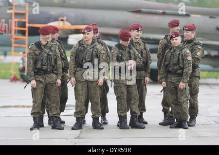 Swidwin , Pologne 23e, avril 2014 21e en images : Polonais Airforce Base aérienne tactique dans Swidwin Banque D'Images