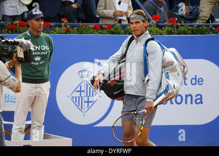 Barcelone, Espagne. Apr 24, 2014. Espagne-BARCELONE -24 avril : 1/8 finale entre Rafael Nadal et Ivan Dodig, pour l'Open de Barcelone Banc Sabadell, 62 Trofeo Conde de Godo, joué au tennis RC Barcelone le 24 avril 2014 . Nadal. Photo. Joan Valls/Urbanandsport/Nurphoto. © Joan Valls/NurPhoto ZUMAPRESS.com/Alamy/Live News Banque D'Images