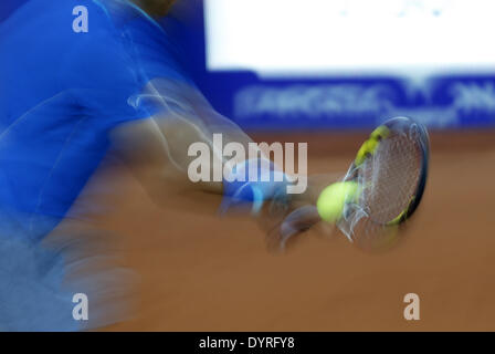 Barcelone, Espagne. Apr 24, 2014. Espagne-BARCELONE -24 avril : 1/8 finale entre Rafael Nadal et Ivan Dodig, pour l'Open de Barcelone Banc Sabadell, 62 Trofeo Conde de Godo, joué au tennis RC Barcelone le 24 avril 2014. Photo : Joan Valls/Urbanandsport Nurphoto /. © Joan Valls/NurPhoto ZUMAPRESS.com/Alamy/Live News Banque D'Images