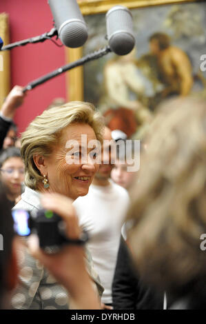 La Reine Paola de Belgique visiter l'Alte Pinakothek à Munich, 2011 Banque D'Images