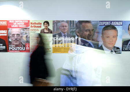 Français vivant à Munich participer à l'élection présidentielle française, 2012 Banque D'Images