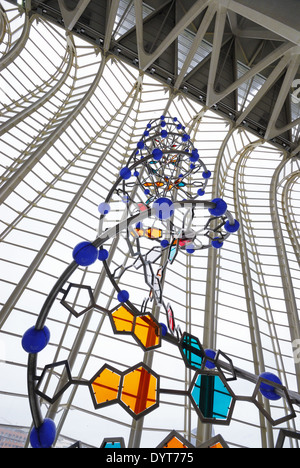 Monument de l'hélice de l'ADN dans le Musée des sciences, Cité des Arts et des Sciences, Valence, Espagne Banque D'Images