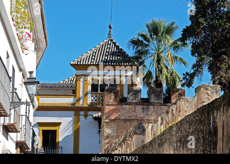 Rue typique dans le quartier de Santa Cruz, Santa Cruz, Séville, Andalousie, Espagne, Europe de l'ouest. Banque D'Images