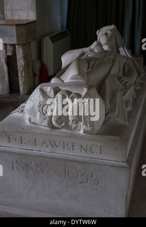 L'effigie de Lawrence d'Arabie dans l'église saxonne de St Martin's, Wareham, Dorset, UK Banque D'Images