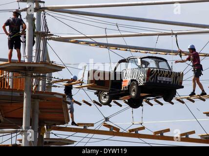 Cours High ropes Banque D'Images