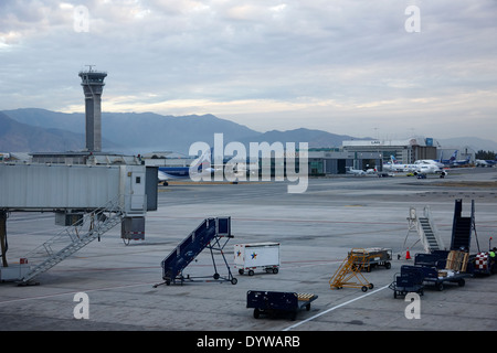 Comodoro Arturo Merino Benítez de l'Aéroport International de Santiago du Chili Banque D'Images